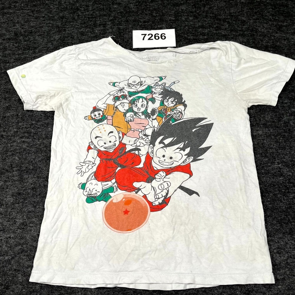 Dragon Ball T Shirt Mens XS White Cotton Goku Krillin Master Roshi Anime Graphic